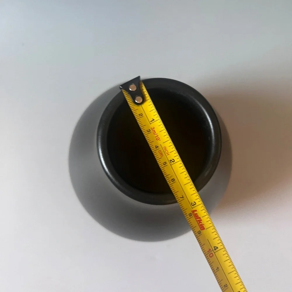 West Elm Matte Black Ceramic Vase Modern Minimalist Bottle Vase 9